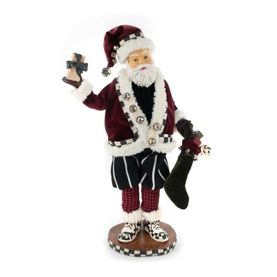 Mackenzie Childs 18'' HIGHBANKS SANTA ''A Handmade Delight'' New in Box Retail $175