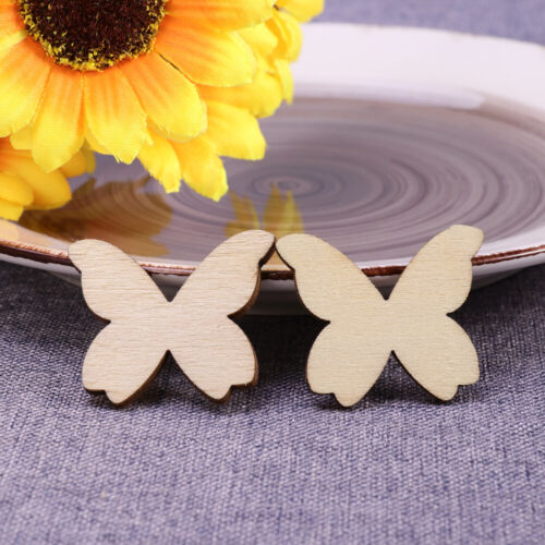 50pcs Unfinished Wooden Cutouts for DIY Craft Decoration - Foto 1 di 9