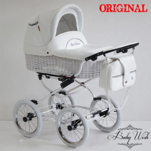 SCARLETT Wicker,Pram Baby Fashion CARRYCOT + FREE RAINCOVER