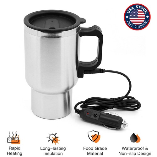 Auto Elektrischer Teekessel Auto Warmwasserbereiter für Heißwasser Tee Kaffeezubereitung 12V V8U3 - Bild 1 von 12