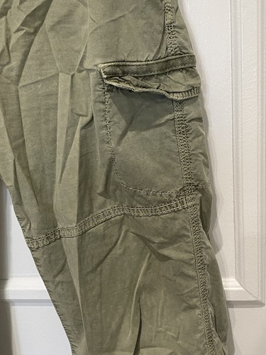 DKNY Jeans Damen Petites olivgrün Tie Bottom Cargohose Wandern Größe 10P - Bild 3 von 13