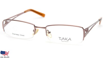 NEW TAKA T2903 BR BROWN EYEGLASSES GLASSES METAL FRAME 53-18-135 B28mm