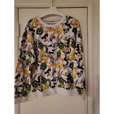 AOP Looney Tunes Women's Crewneck Bugs Bunny Tweety Daffy Duck