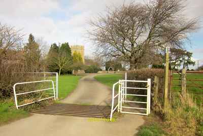 Photo 6x4 Cattle grid, Compton Greenfield Easter Compton The entrance to  c2014