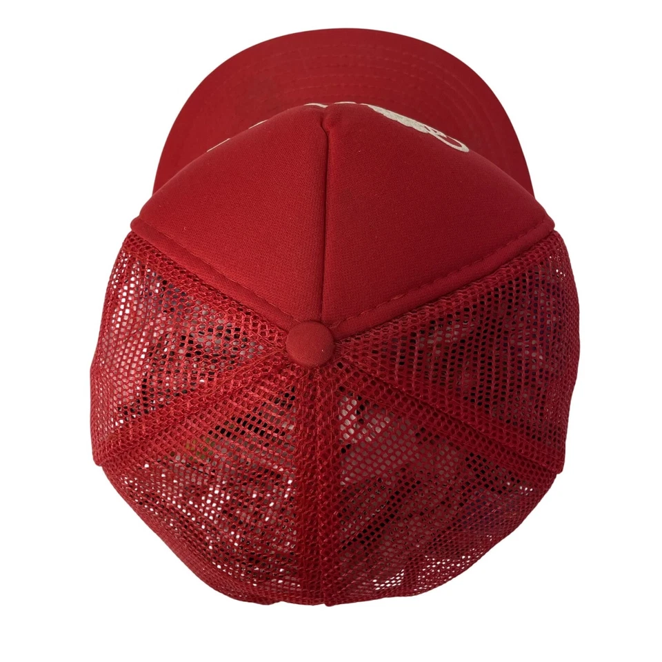De Colección Años 80 Malla Roja TRUCKER Sombrero SUCK EM UP HAWAII Snapback Beber Gorra Cuello Rojo Foto 4 de 4