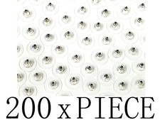 200 pc Clear Earring Replacement Backs Tone Bullet Clutch Safety Ear Nut Combo