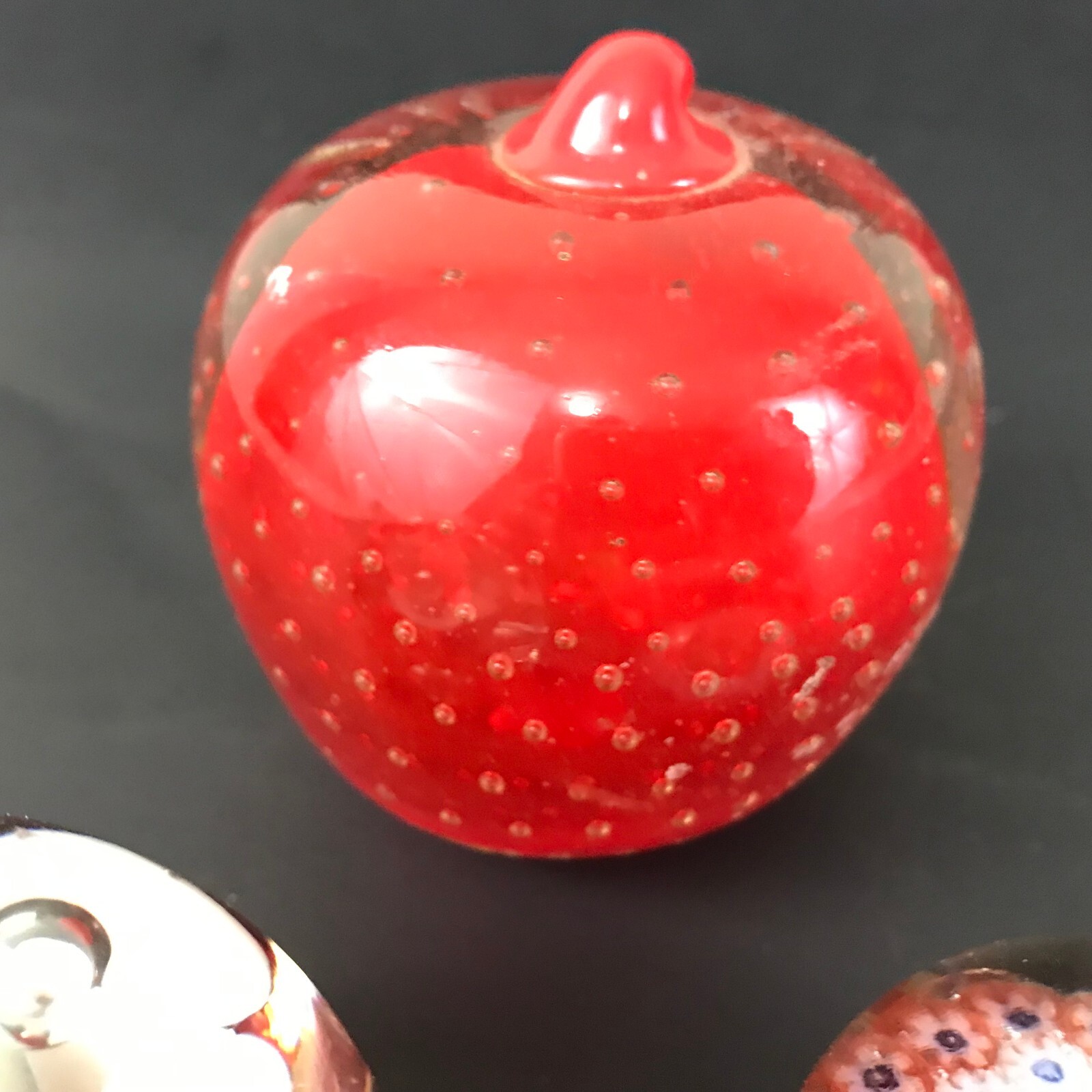 Lot of THREE Vintage Unsigned Art Glass Paperweights eBay