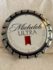 Michelob Ultra Bottle Cap Metal Sign