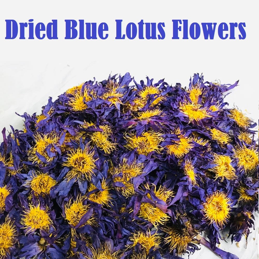250g Dried Blue Lotus Flowers Nymphaea Caerulea Natural Herbal Tea