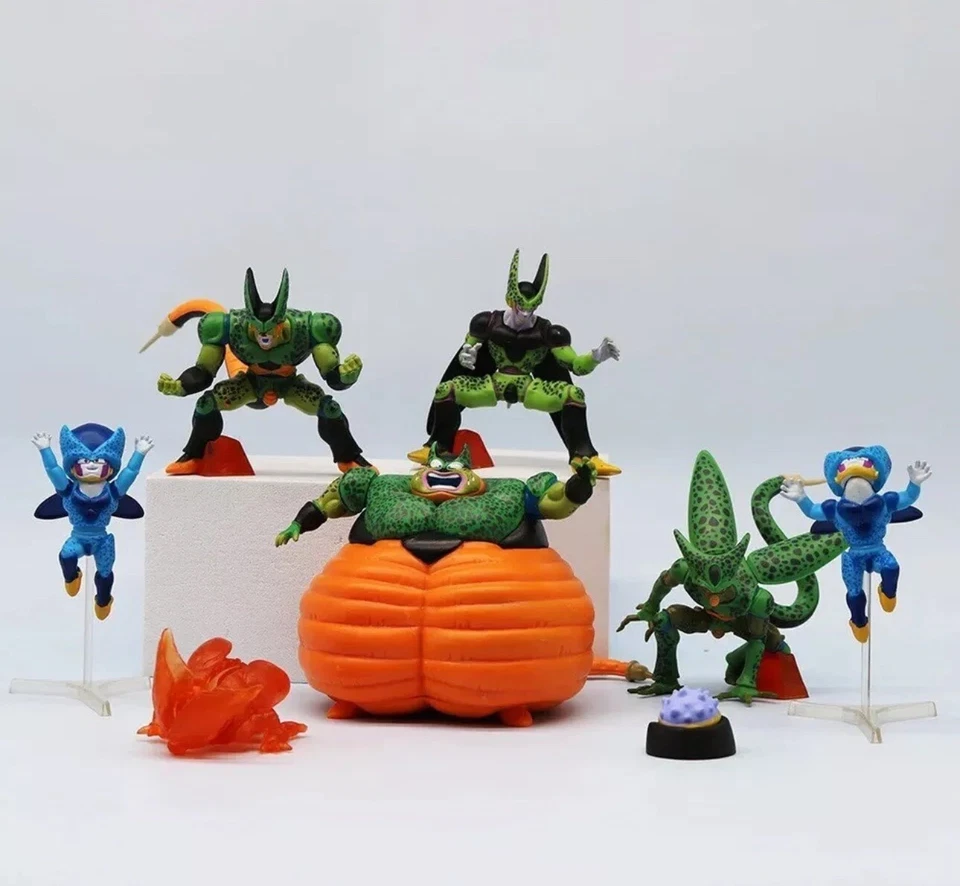 Juego de figuras de celda Dragon Ball Z de 7 piezas - Juguetes modelo PVC de primera forma para perfeccionar la celda Foto 3 de 4
