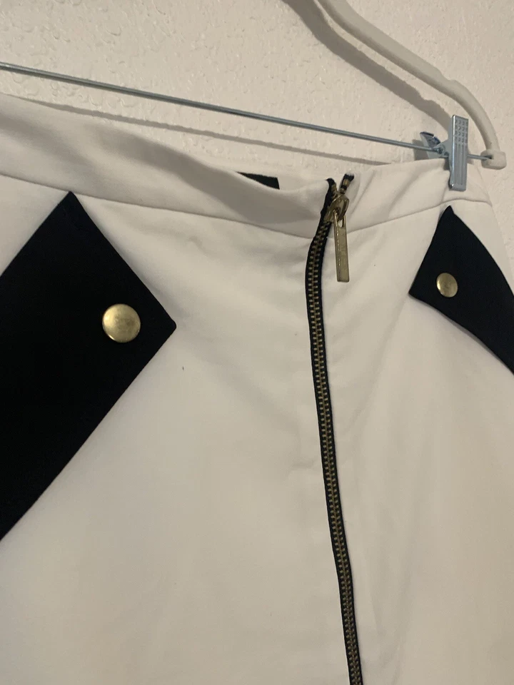 Falda lápiz Worthington para mujer tiro medio blanco y negro talla 12 Foto 2 de 4