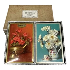 Vtg The United States Playing Card Co Congress Cards 2 Decks 1 Open 1 Seal As Is