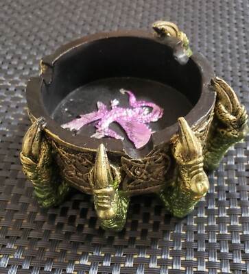 HOLDER/ASHTRAY (DRAGON CLAW), (Fantasy) 3D, Resin, Multi-colors, 5.5'' Dia.