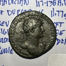 Roman Imperial ae Dupondius Coin of Hadrian  117-138a.D. Reverse SALVS