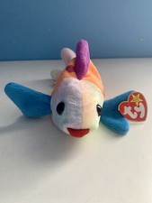 Ty Beanie Baby LIPS The Colorful Fish With Tag 1999 Retired