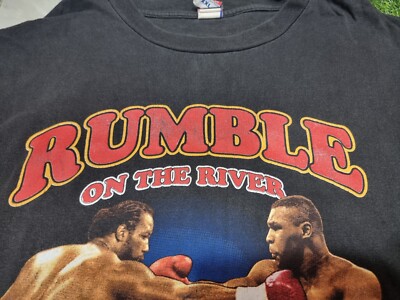 Vintage Mike Tyson Lennox Lewis Rumble On The River Boxing Shirt