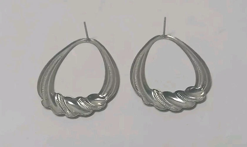 Sterling Silver Twisted Hoop Earrings - Image 3 of 3