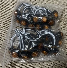 20X Amber LED Side Marker Lights 3/4"Round Clearance Bullet Light Truck Trailer