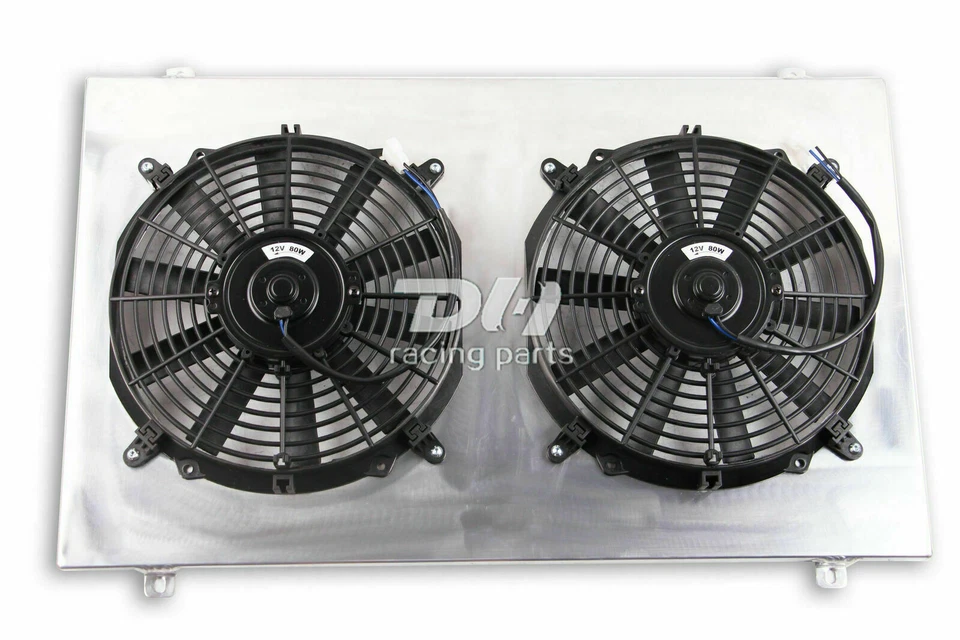 Cubierta de aluminio + 14" *2 ventiladores aptos para camioneta Chevy GMC 1988-1999 C1500 C2500 #618 Foto 4 de 4