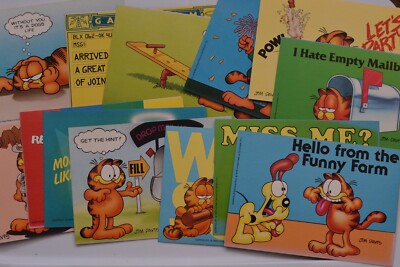 Lot of (13 Different) Garfield Postcards Various Occasions By Jim Davis.
