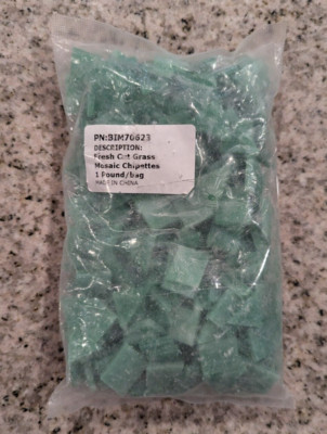 Mosaic Tiles for Crafts Fresh Cut Grass Mosaic Chipettes 1 lb. BIM70623 5-15MM