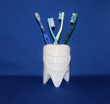 Smiling TOOTH Toothbrush Holder Figure Bathroom Accessory