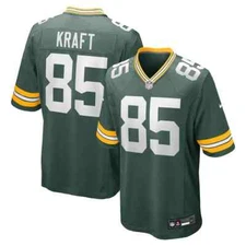 Men's #85 Tucker Kraft All Stitched Jersey Green/Rush Green/White