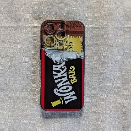 Wonka Bar Golden Ticket iPhone 15 Pro Max ODER 16 Pro Max Silikon Case NEU! - Bild 2 von 3