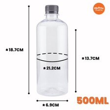 Plastic Bottles 100pcs 500 ml Clear Transparent