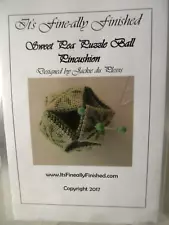 HTF Its Fine-Ally Finished SWEET PEA PUZZLE BALL Ctd Cr St KIT Jackie du Plessis