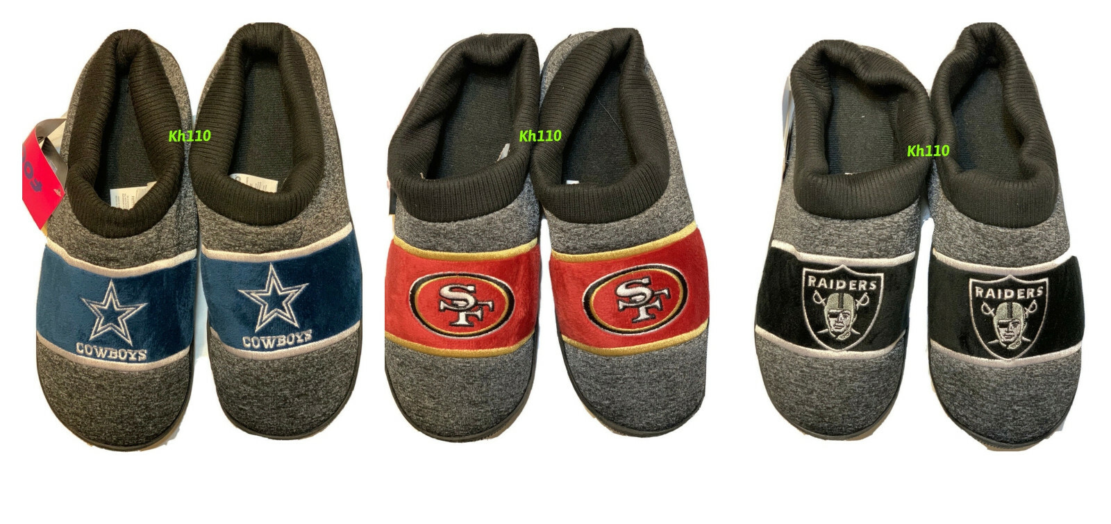 SAOLA Pantofole suola coppa solegrey squadra NFL grigio