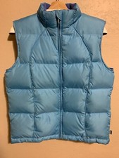 Tsunami Sport Vest Size M Baby Blue Zip Up Filled With 80% Down Feather 20%