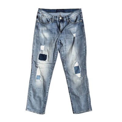 Rock Republic Womens Indee Distressed Patchwork Denim Jeans Size 8 Grunge