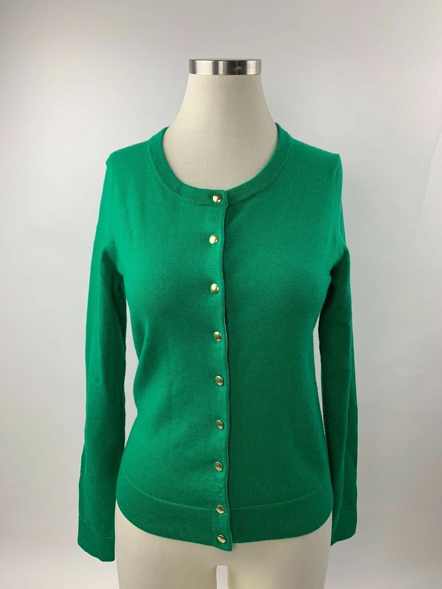 Kelly green cardigan sweater top