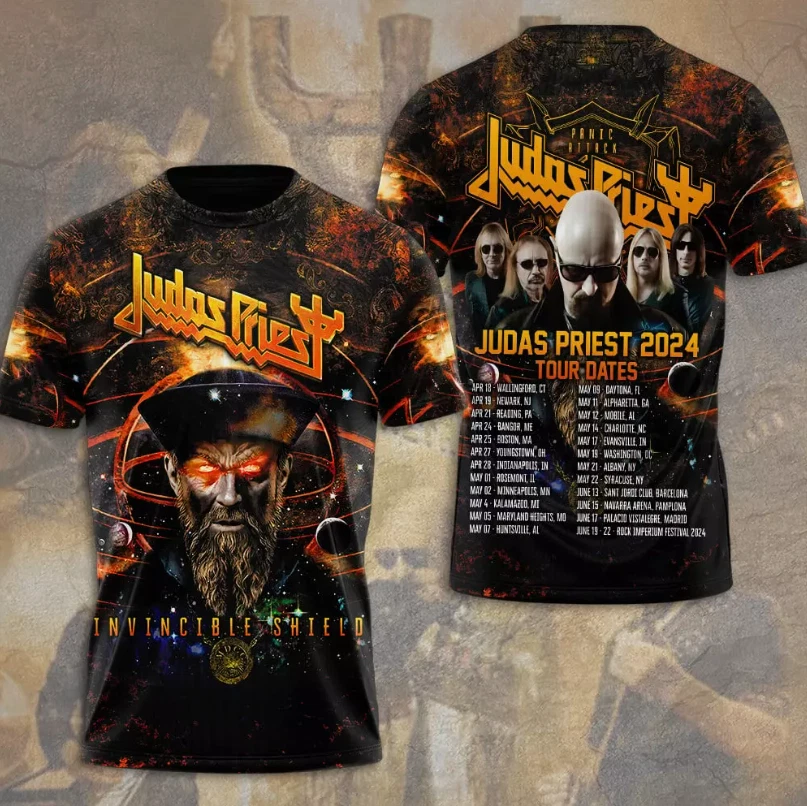 Judas Priest Invincible Shield 2024 3D Tshirt Gift For Birthday