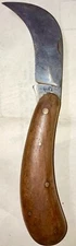 Vintage TINA GERMANY #630-11 Pruning Knife Folding Wood Handle Hawkbill 4.5"
