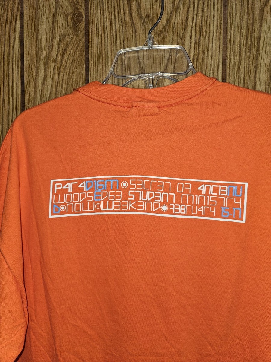 ☆FREEDOM☆ Overfit back print t-shirt khaki orange PH24SMTS Foundation Vintage Cut off Tee Khaki - Sunrise (LIMITED