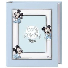Album Foto Disney Topolino Baby Bambino Azzurro Mickey Mouse D549 3C