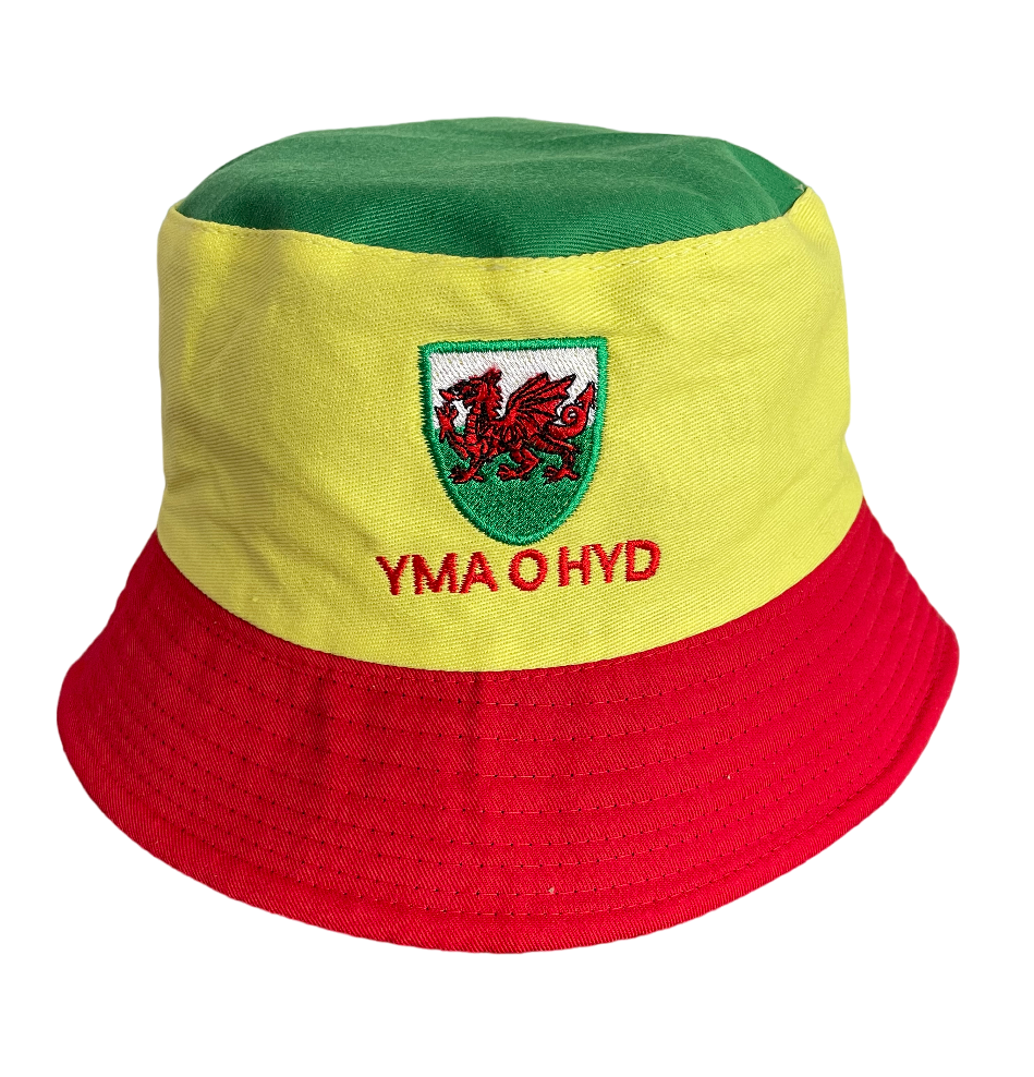 Wales Football Rugby Adults Multi Coloured Welsh Bucket Hats UK Seller