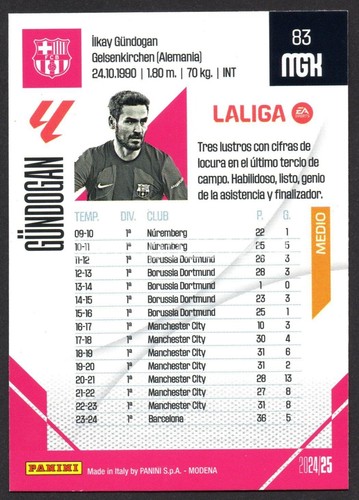 ILKAY GUNDOGAN #83 FC BARCELONA 2024-25 CROMO MEGACRACKS LA LIGA PANINI 24/25 - Imagen 2 de 2