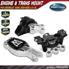 3x Engine Motor & Transmission Mount & Torque Strut Mount for Chevy Sonic Auto.