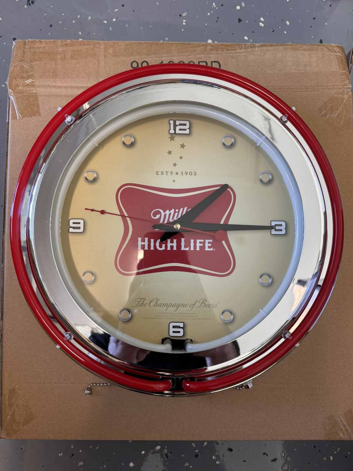 Miller High Life 14 Inch Neon Wall Clock