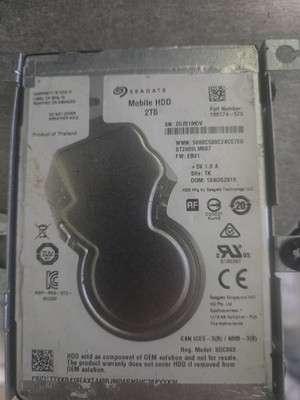 SEAGATE 2TB 2.5'' SATA HDD 5400 RPM ST2000LM007-1R8174, GRADE C, SKU 26818