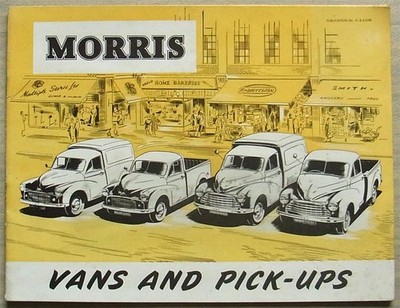 MORRIS VANS & PICK UPS ¼ Ton & ½ Ton Sales Brochure Oct 1953 #H&E 5390 Minor