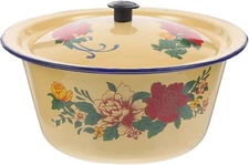 Vintage Enamel Bowl (With Lid, Lard Oil Basin, Mixing/Serving)