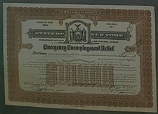 State New York Bond Emergency Bezrobocie 07.1934 - 07.1944 2 % 10.000 USD