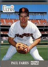 1991 Fleer Ultra Paul Faries #302 RC Rookie Card San Diego Padres MLB Baseball. rookie card picture