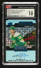 2022-23 Credentials Debut Ticket Access Blue 5/15 Matt Boldy CGC 10 Auto 0lv3