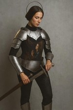 Costume d'armure de chevalier médiéval fantaisie femme fait main cosplay et c...