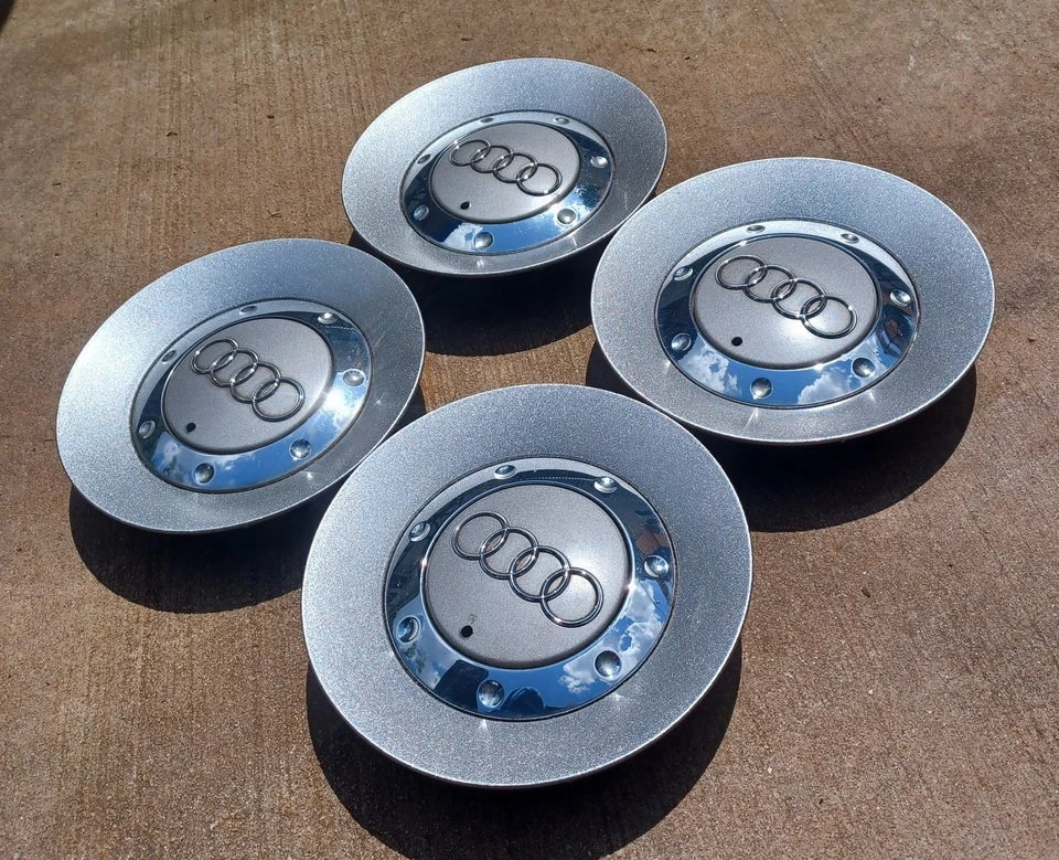Juego de 4 tapas centrales audi a4, 2005-2011 número de pieza 8n0 601165 d repintado Foto 2 de 3